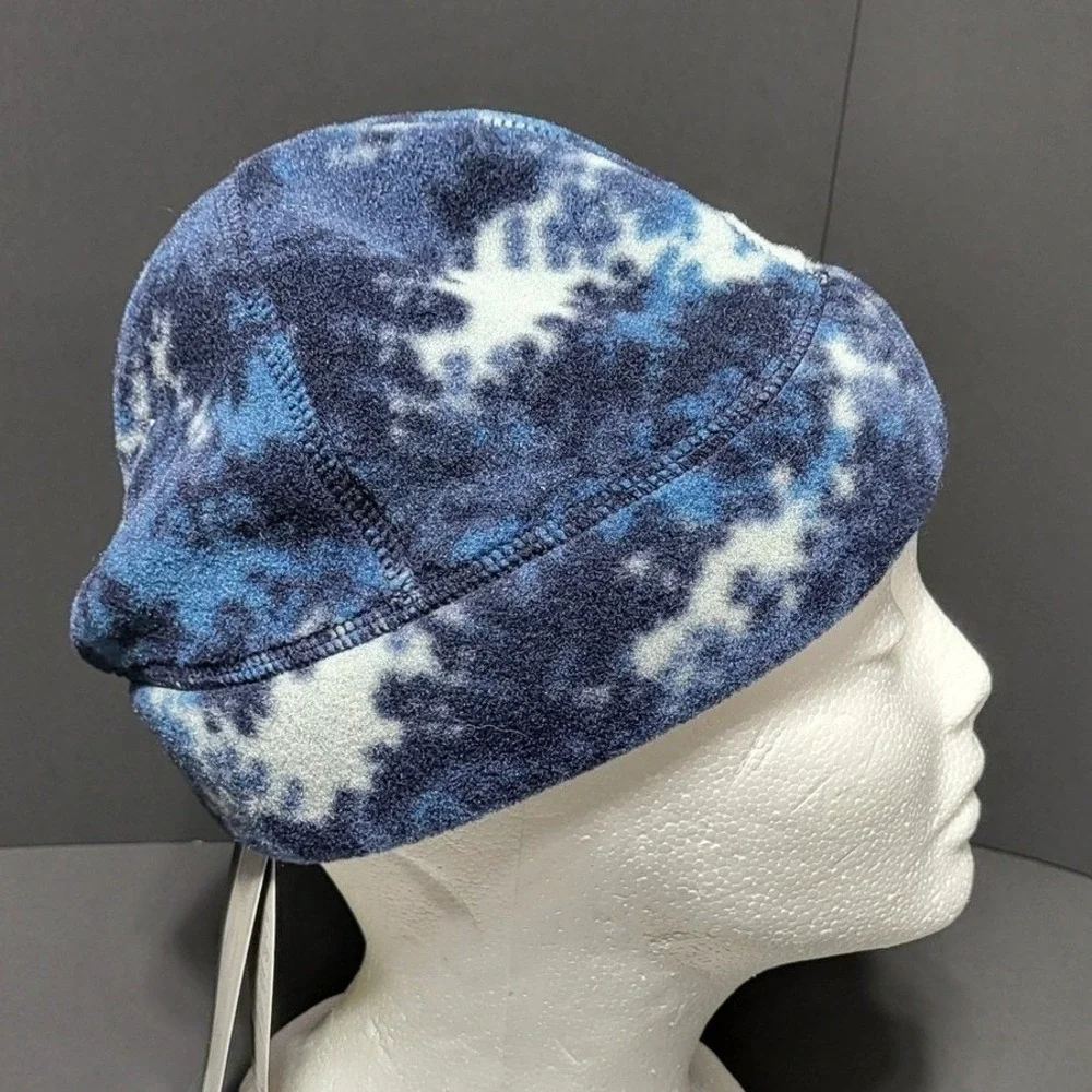 Kids L.L.Bean Polartec Classic‎ 200 Fleece Beanie Hat Blue Tie Dye
